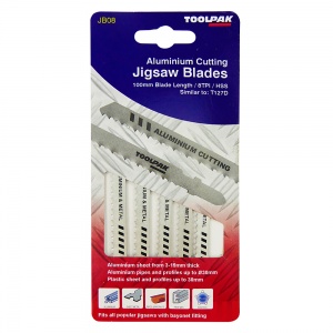 100mm 8tpi Aluminium Cutting Jigsaw Blades Pack of 5